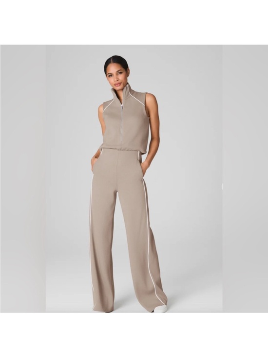 SPANX Pants - NWT SPANX AirEssentials AirPique Jumpsuit in Ashwood | Wide Leg | 1X